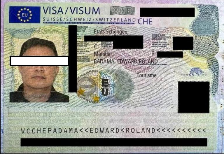 Official Swiss Schengen Type-C Visa Sticker